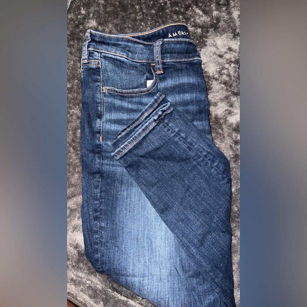 American Eagle Outfitters Dark Blue Straight Leg Jeans